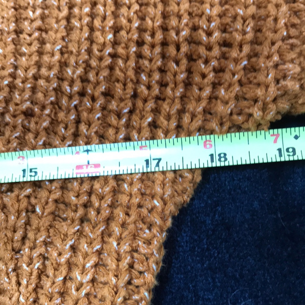 🔥 A&F Puff Sleeve Chunky Knit Cardigan in Pumpkin Spice - S 🔥 - Picture 7 of 8